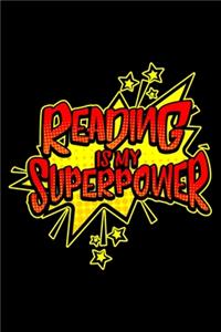 Reading is my Superpower: 6" x 9" 120 pages quad Journal I 6x9 graph Notebook I Diary I Sketch I Journaling I Planner I Gift for geek I funny Math