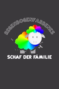 Regenbogenfarbenes Schaf der Familie
