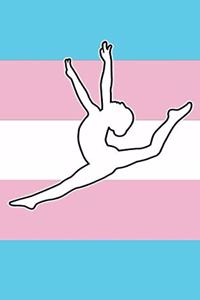 Gymnastics Transgender Pride Flag - Lined Notebook