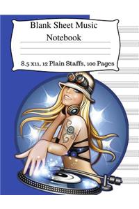 Blank Sheet Music Notebook