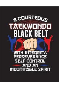 A Courteous Taekwondo Black Belt With Integrity Perseverance Self Control And An Indomitable Sprit