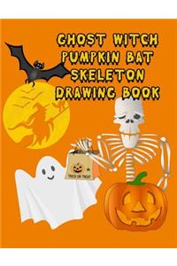 Ghost Witch Pumpkin Bat Skeleton Drawing Book