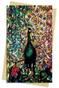 Louis Comfort Tiffany: Displaying Peacock Greeting Card