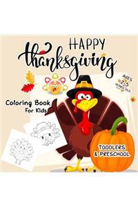 Thanksgiving Coloring Book for Toddlers