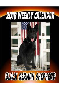 2018 Weekly Calendar Black German Shepherd