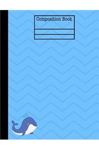Whale Nautical Composition Notebook - 4x4 Quad Ruled