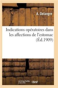 Indications Opératoires Dans Les Affections de l'Estomac