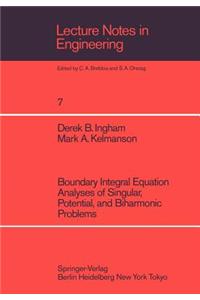 Boundary Integral Equation Analyses of Singular, Potential, and Biharmonic Problems