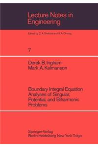 Boundary Integral Equation Analyses of Singular, Potential, and Biharmonic Problems