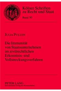 Die Immunitaet Von Staatsunternehmen Im Zivilrechtlichen Erkenntnis- Und Vollstreckungsverfahren