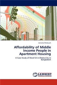 Affordability of Middle Income People in Apartment Housing