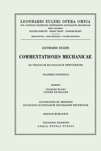 Commentationes Mechanicae Ad Theoriam Machinarum Pertinentes 2nd Part