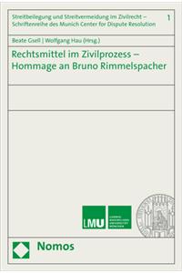 Rechtsmittel Im Zivilprozess - Hommage an Bruno Rimmelspacher