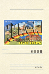 Vintage Lined Notebook Greetings from Huron