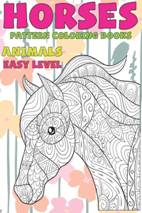 Pattern Coloring Books Easy Level - Animals - Horses