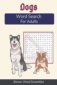 Dogs Word Search For Adults