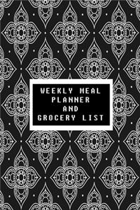 Weekly Meal Planner and Grocery List: 1 year Planning Pages with Grocery List Checklist for Convenient Shopping! cover vol.3503 (meal planner notebook)