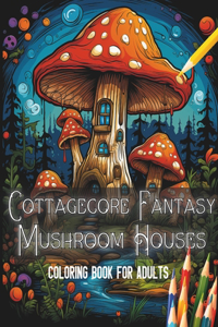 Cottagecore Fantasy Mushroom Houses Coloring Book for Adults