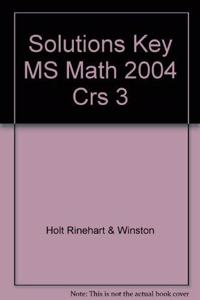 Solutions Key MS Math 2004 Crs 3