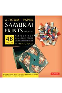 Origami Paper - Samurai Prints - Large 8 1/4 - 48 Sheets