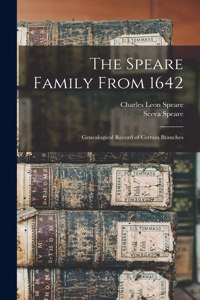 Speare Family From 1642