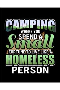 Camping Where You Spend A Small Fortune To Live Like A Homeless Person