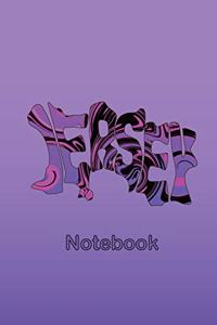 Jersey Channel Islands Violet Psychedelic Map Notebook