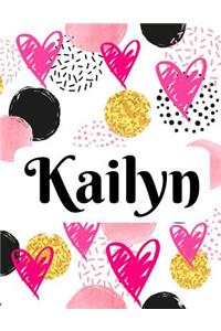 Kailyn: Personalized Name Journal with Blank Lined Paper