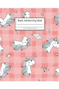 Blank Handwriting Book for Pre-K Through to Third Grade