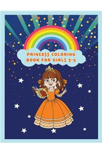 Princess Coloring Book for Girls 3-5