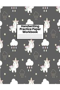 Handwriting Practice Paper Workbook