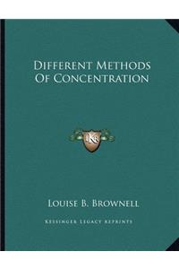 Different Methods Of Concentration