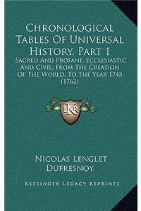 Chronological Tables of Universal History, Part 1