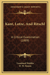 Kant, Lotze, And Ritschl