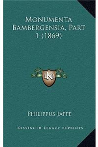 Monumenta Bambergensia, Part 1 (1869)