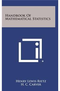 Handbook of Mathematical Statistics