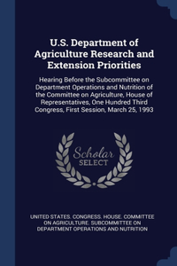 U.S. Department of Agriculture Research and Extension Priorities