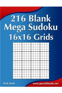 216 Blank Mega Sudoku 16x16 Grids