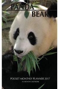 Panda Bear Pocket Monthly Planner 2017