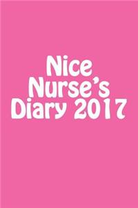 Nice Nurse's Diary 2017