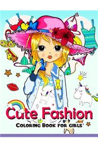 Cute Fashion Coloring Book for girls