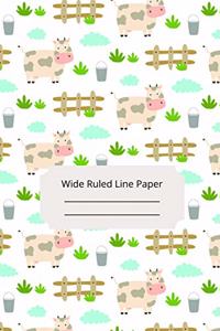 Farm Landscape Theme Art Wide Ruled Line Paper