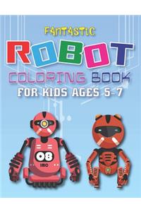 Fantastic Robot Coloring Book for Kids Ages 5-7