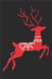 Scandanvian Reindeer, Christmas Notebook Kids, Lined Journal/Notes Christmas