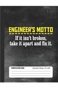 Engineer's Motto If It Isn't Broken Take It Apart And Fix It