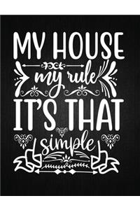 My house my rule, it's that simple