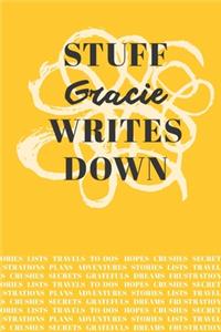 Stuff Gracie Writes Down: Personalized Journal / Notebook (6 x 9 inch) with 110 wide ruled pages inside [Mustard Yellow]