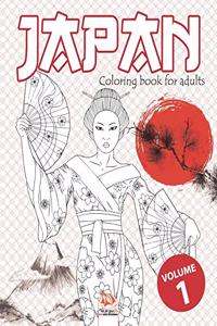 Japan - volume 1: Coloring book for adults (Mandalas) - Anti stress - 25 Japan special illustrations.