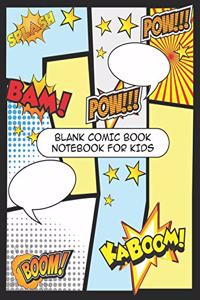 Blank Comic Book Notebook For Kids