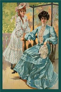 Journal: Vintage Fashion Plate Blank Book, 200 Pages, Lined